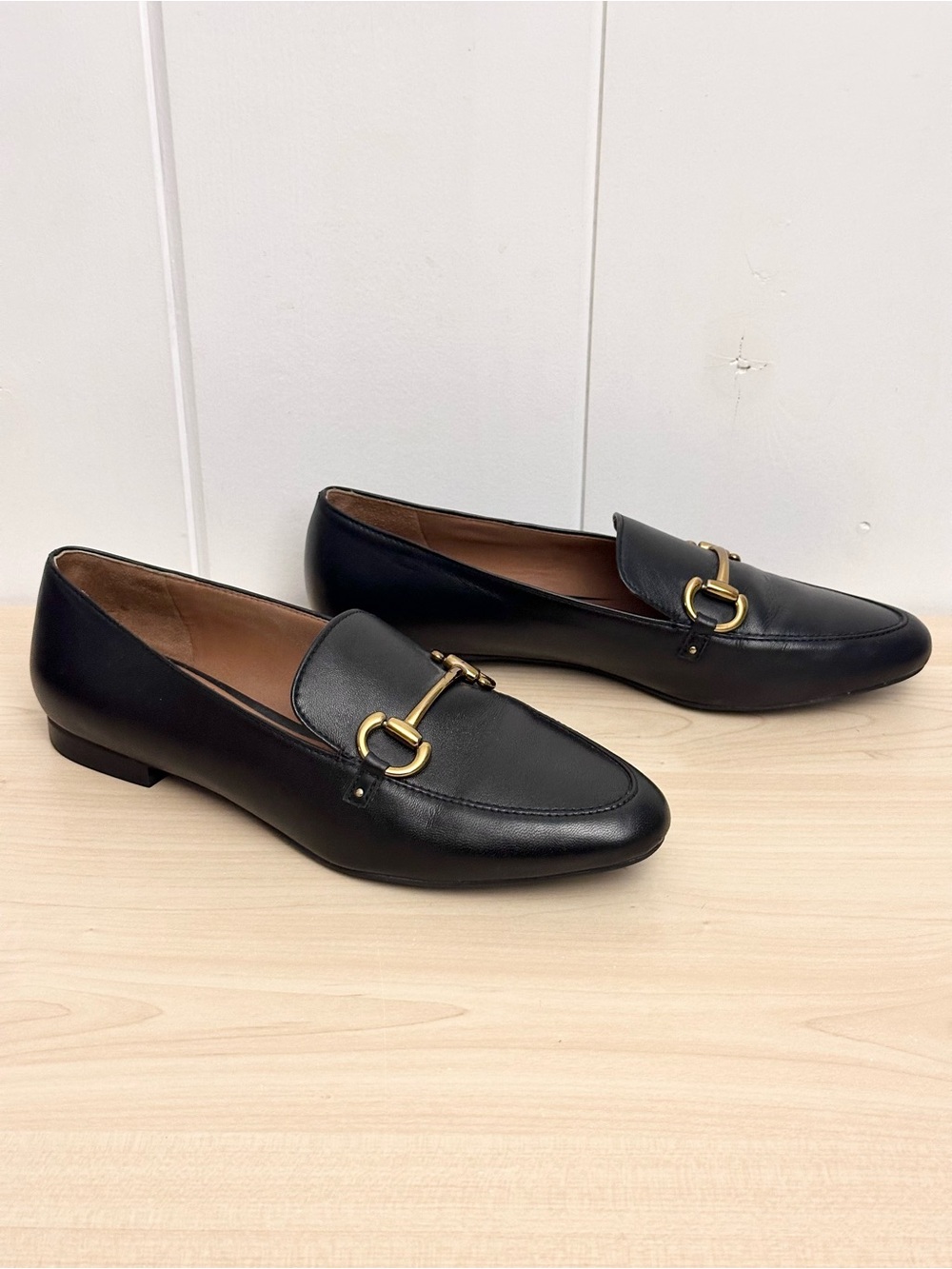 & Other Stories Equestrian Buckle Loafers In Black Size 7